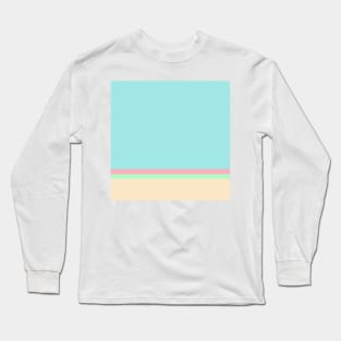 A subtle combo of Soft Pink, Blue Lagoon, Light Mint and Pale Peach stripes. Long Sleeve T-Shirt